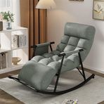 remium çocuk odası sallanan sandalye, modern oturma odası ve yatak odası için konfor, nefes alabilen teknik kumaş, koltuk şezlongu, bacaklı kolçaklı ve ayarlanabilir sırtlıklı rahat bahçe sallanan