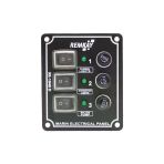 Remkay 12V 3'lü İzoleli Dikey Switch Panel
