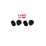 Remmed 4 Adet 19 Mm Siyah Kaymayan Asa Baston Kanedyen Lastiği Papuç