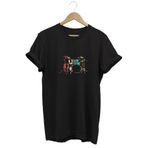 remonz Bateri Baskılı %100 Pamuk Regular Fit Bisiklet Yaka T-shirt