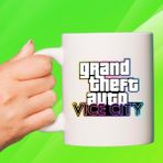 Remonz Gta Vice City Baskılı Beyaz Porselen Kupa