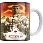 Remonz Rocky Balboa Ivan Drago Çift Taraflı Baskılı Porselen Kupa - Beyaz - Gümüş