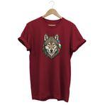 remonz Unisex Kurt Ve Azerbaycan Bayrağı Detaylı T-shirt Pamuklu Bozkurt Grafik Baskılı Tişört