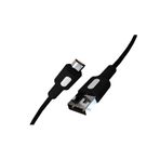 REMORAX Coral Micro USB Hızlı Şarj Kablosu (Siyah + Beyaz/Siyah Uç) (150 CM)
