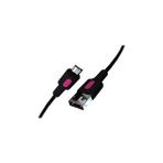 REMORAX Coral Micro USB Hızlı Şarj Kablosu (Siyah + Fuşya/Siyah Uç) (150 CM)