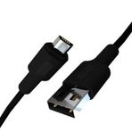 REMORAX Coral Micro USB Hızlı Şarj Kablosu (Siyah + Siyah Uç) (120 CM)