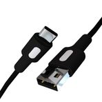 REMORAX Coral USB A-C Hızlı Şarj Kablosu, Siyah Kablo, Beyaz/Siyah Uçlar (150 CM)