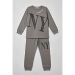 Remsa Erkek Çocuk Garson Boy Pamuk Penye Pijama Takımı 4224 Gri - 6 - 7 Yaş