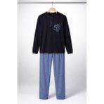 Remsa Erkek Çocuk Garson Boy Pamuk Penye Pijama Takımı 4226 LACIVERT02 - Lacivert - Indigo - 7 - 8 Yaş