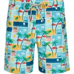 REMSA Erkek Deniz Havuz Şortu Desenli Benny S240 Mint - 2XL