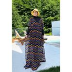Remsa Mayo Kadın Tesettür Mayosu Üzerine Triko Örme Tek Kaftan Pareo, Renkli, Standart Beden 430-T9