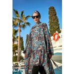 Remsa Mayo Remsa Tesettür Mayo Üzerine Tek Kaftan Kimono Pareo RP008 Tülay