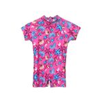 Remsa Mayo UV Korumalı Tulum Kısa Kollu Şortlu Çocuk Bebek Yüzücü Mayo C64 Pink