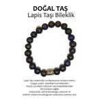 REMSATİC DTB0016 Hakiki Doğal Taş Bileklik - Lapis Taşı (Lapis Lazuli)