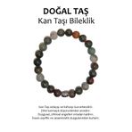 REMSATİC Hakiki Doğal Taş Bileklik - Kan Taşı (bloodstone)