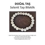 REMSATİC Hakiki Doğal Taş Bileklik - Selenit Taşı (selenite) DTB0025