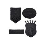 Remsatic Ütü Ile Yapışan Arma - Patch - Delik Yama Set-1 Modeli Siyah (4'lü Set)