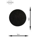 Remsatic Ütü ile Yapışan Arma - Patch - Dirsek, Diz Yama Modeli (Yuvarlak) Siyah (9cm Çap)