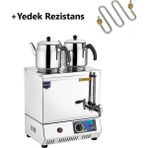 Remta EP02 30 Model 23 Lt Çift Demlikli Elektrikli Çay Kazanı Paslanmaz Çelik Yedek Rezistans ile - Inox