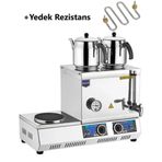 Remta K34 40 Model Çift Demlikli Elektrikli 28 lt ve Yedek Rezistans Çay Kazanı