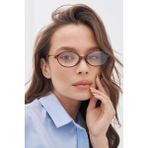 REN EYEWEAR Miux Leopar Oval Çerçeve Aksesuarsız Popüler Şeffaf Ekran Gözlüğü