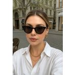 REN EYEWEAR Nora Cat Eye Güneş Gözlüğü - Siyah Ince Çerçeve Şık Kadın Model – Uv400 Koruma