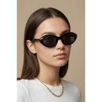 Ren Eyewear Ren Aura UV400 Kadın Güneş Gözlüğü Oval Çerçeve Tam Uv Koruma Yeni Sezon 2026 - R102 - Siyah