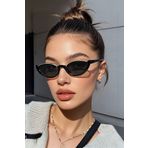 REN EYEWEAR Tina Cat Eye Kadın Siyah Yarım Çerçeve Güneş Gözlüğü Yeni Sezon /reneyewear