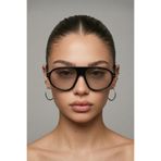 REN EYEWEAR Veyra Siyah İnce Çerçeve Oval Form Güneş Gözlüğü| UV400 Koruma unisex