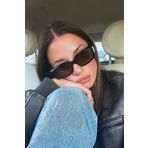 REN EYEWEAR Volt Kadın Siyah Dikdörtgen Güneş Gözlüğü - Kalın Çerçeve & UV400 Koruma