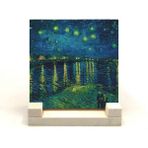 Ren Nehrinde Yıldızlı Bir Gece (Vincent Van Gogh, 1888) Baskılı Taş Masaüstlük 10X10 - --