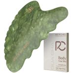 Rena Chris Vücut Gua Sha Araçları, Doğal Xiuyan Yeşim GuaSha Aracı, Jawline Şekillendirme ve Şişkinlik Azaltma için Manuel Masaj Çubukları, Tüm Vücut Cilt Bakımı Hediyesi (Yeşil)