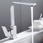 Rena Design Krom Kare Gövde Evye Bataryasi Yeni Model Aç Kapa Mutfak Musluk Prinç Paslanmaz Armatür Garantili Gümüş