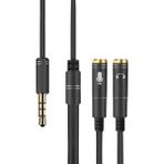 Renas Store 1 Erkek 2 Dişi 3.5 mm Kulaklık ve Mikrofon Ayırıcı Çoklayıcı Aux Kablo (5528)