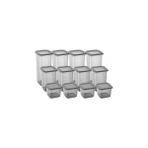 Renas Store 12'li 3 Boy Kavanoz Seti & Saklama Kabı & Erzak Kabı 6X650/1300/1900 ml (40 Lı Etiket Hediyeli)