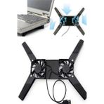 Renas Store 2 Fanlı Notebook Soğutucu Portatif Katlanabilir Laptop Soğutucu Fan Usbli Stand Biisayar Fanı