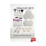 Renas Store 24'lü Mini Gravür Seti Dremel Ucu: Profesyonel Taşlama, Parlatma ve Şekillendirme Aleti