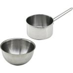 Renas Store 2pcs Set Paslanmaz Çelik Cheff Sütlük - SOSLUK=14CM - Derin KAP=17CM (5047)