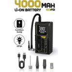 Renas Store 4000MAH Ha Kompresörü Özellikli Kompresör Araba Bisiklet Top Lastik Şişirme Pompası