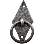 Renas Store Antika Tarz Dekoratif Pirinç Dik Baklava Halka , Mobilya Kulbu - 82X41 Mm, Oksit