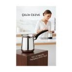 Renas Store Çelik Cezve 400 ml - Süt ve Kahve Cezvesi 722588
