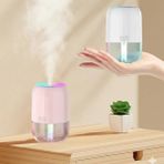 Renas Store H2O Model Şeffaf Hazneli Hava Nemlendirici-Ultrasonik Soğuk Buhar Makinesi, LED Işıklı Masaüstü Oda