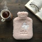 Renas Store Hello Everyone Yazılı Kurdeleli Pembe Peluş Sıcak Su Torbası 1 Lt – Yumuşak Kılıf, Uzun Süre Sıcak