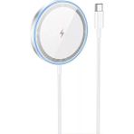 Renas Store Hoco CW53 15W Magsafe Kablosuz Wireless Stand Hızlı Şarj CIHAZI-(5775) - Gümüş