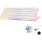 Renas Store Mekanik Gaming Mini Klavye Blue Switch Rgb - Beyaz G508B
