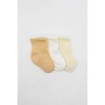 Renas Store Mey Ithalat® Little Love Girl 3'lü Penye Soket Çorap 10137 Somon