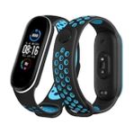 Renas Store Mi Band 4 Spor Delikli Kordon (Saat Değildir) - Siyah-Turkuaz - Seçenek
