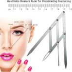 Renas Store Microblading Simetrik Estetik Kaş Ölçüm Cetveli, Kalıcı Makyaj Altın Oran Pergeli 275 - Seçenek