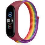 Renas Store Newface Xiaomi Mi Band 4 Hasırlı Cırtcırtlı Kordon - Gökkuşağı