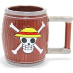 Renas Store One Piece Hasır Şapka Korsanları 3D Fıçı Tasarımlı Kupa Bardak ALK4552